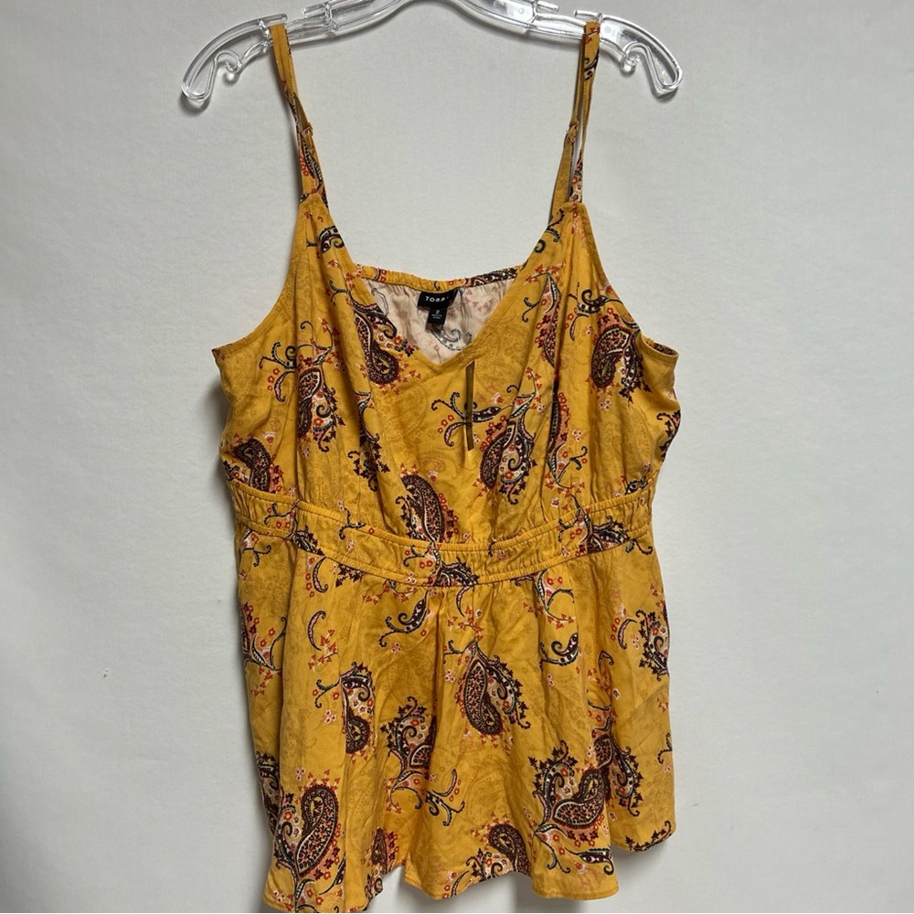 Torrid Gold Fitted Tie Front Camisole